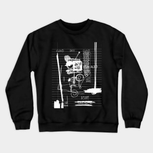 Weather System Doodle White Crewneck Sweatshirt